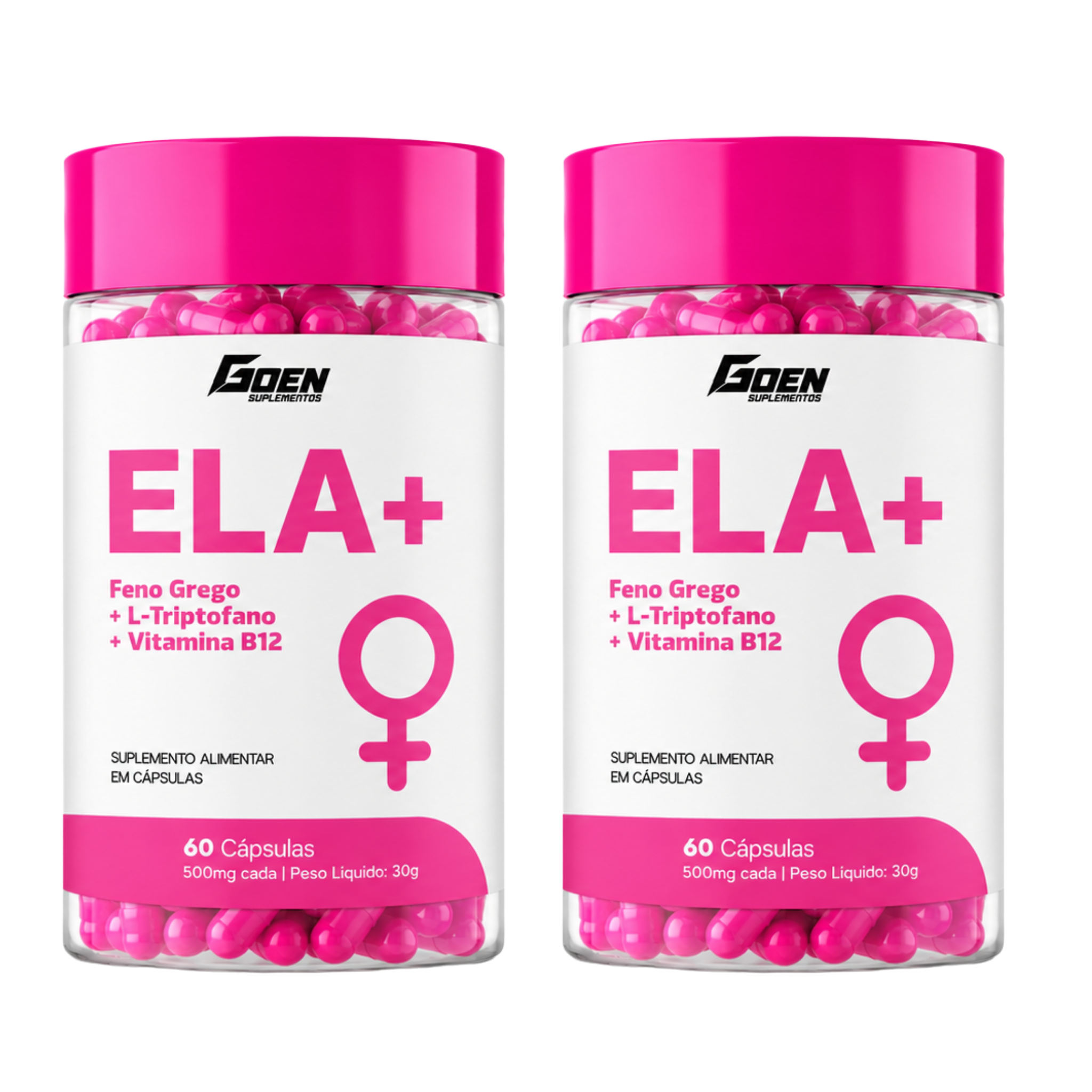 ELA+ Feno Grego, L-Triptofano e Vitamina B12   Equilíbrio Hormonal Feminino
